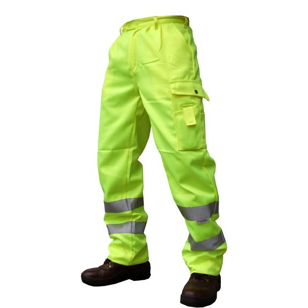 Beeswift Hi Vis Work Trousers DryTech Waterproof Clothing